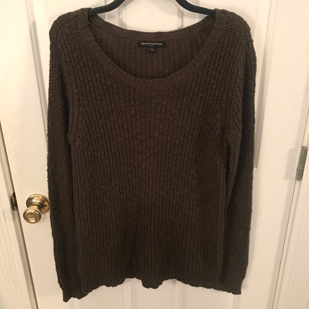 Brandy Melville Army green sweater